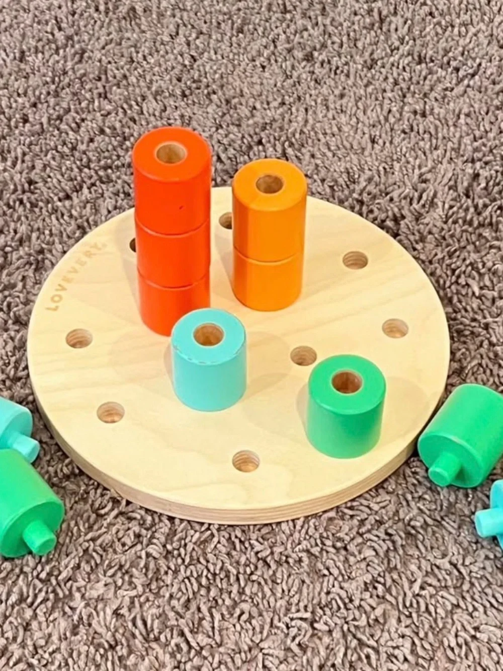 Lovevery Wooden Stacking Pegboard